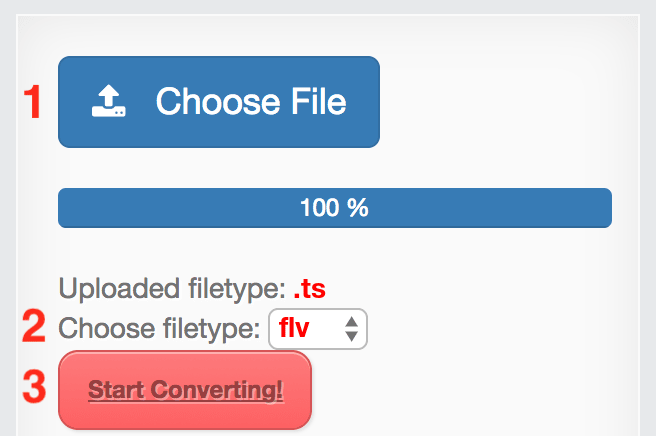 How to convert TS files online to FLV